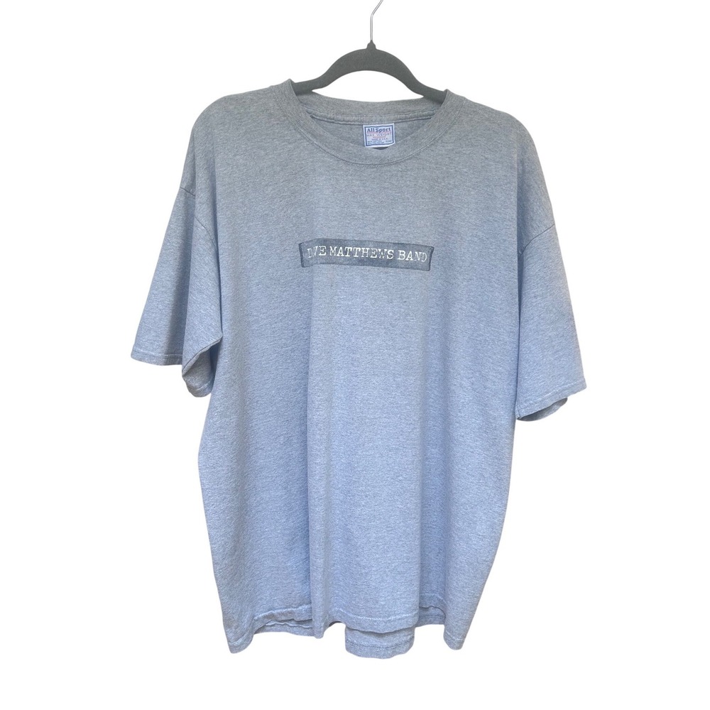 Vintage Dave Matthews Band Summer Tour‎ 2002 T-Shirt Grey All Sport XL USA Made